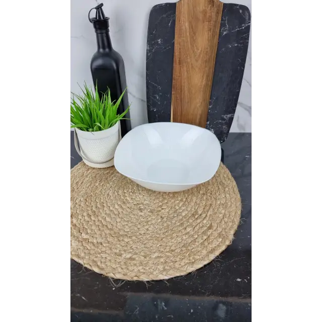 WHITE Салатник квадратный №9 стеклокерамика O312090 ᐉ WHITE O312090 - - класная цена в ProPosud