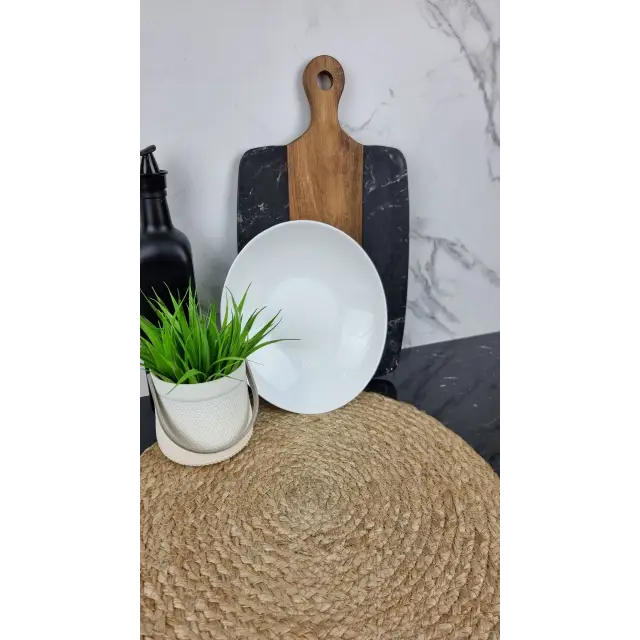 WHITE Тарелка глубокая овальная №9 стеклокерамика LCSP90 ᐉ WHITE LCSP90 - - класная цена в ProPosud