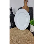 WHITE Тарелка овальная №12 стеклокерамика Волнистый край O441012CE ᐉ WHITE O441012CE - - класная цена в ProPosud
