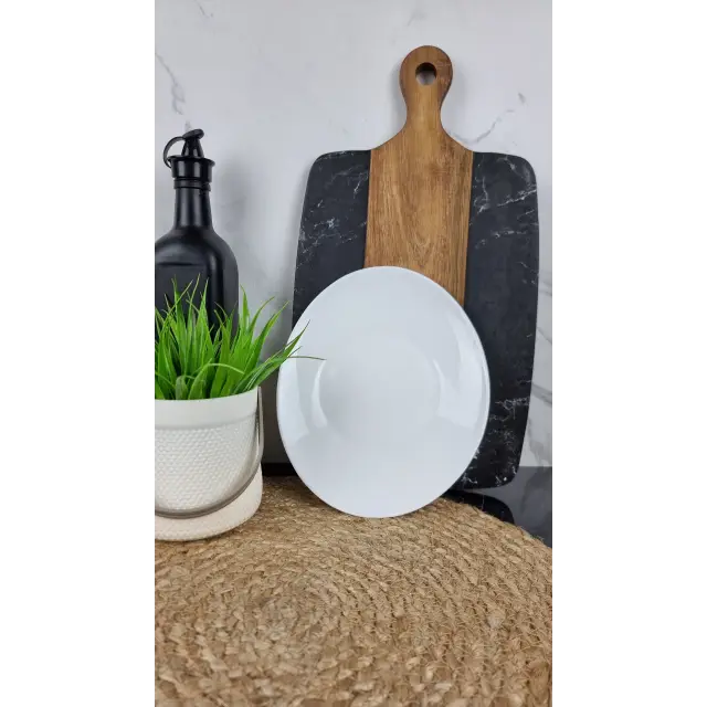 WHITE Тарелка мелкая овальная №8,5 стеклокерамика LCP85 ᐉ WHITE LCP85 - - класная цена в ProPosud