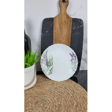 Лаванда Тарелка мелкая №7,5 d-19см стеклокерамика Волнистый край 6808/ S ᐉ 6808/ S - - класная цена в ProPosud