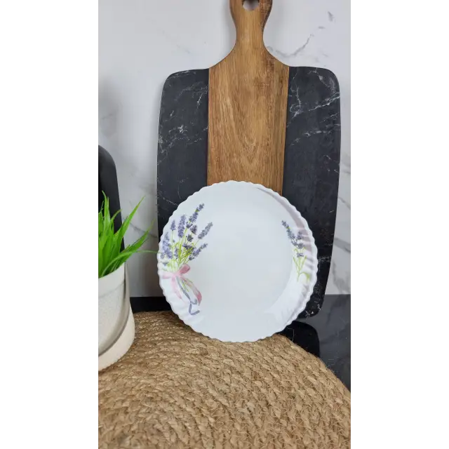 Лаванда Тарілка мілка №7,5 d-19см склокераміка Хвилястий край BB 406 ᐉ BB 406 - - класна ціна в ProPosud