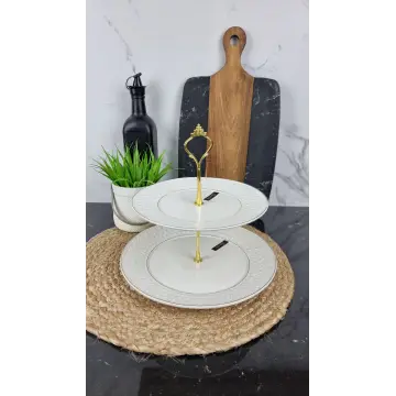 0133-A Фруктовниця 2-х рівнева 8,25/10" порцел. біла ᐉ 0133-A - - класная цена в ProPosud