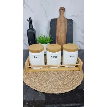 PJ01783 Набор ёмкостей 3-пр. 600мл для сыпучих на подставке