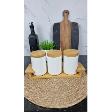 PJ02559-S1 Набор ёмкостей 3-пр. 500мл для сыпучих на подставке