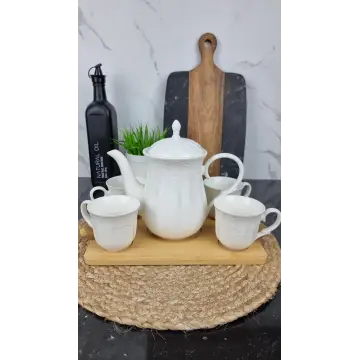 PJ03157 Набор 5-пр на дерев. подставке (заварник 900мл чашка 4*170мл)