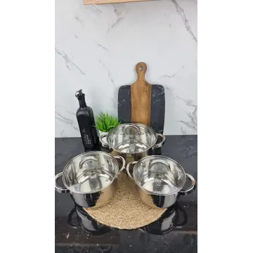 Набор кастрюль 6-пр. (2,1л 2,9л 3,9л) нерж.сталь BN-199 2