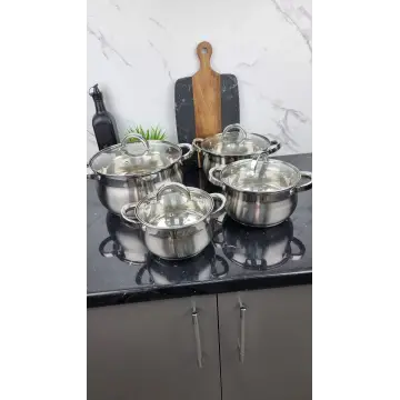 Набор кастрюль 8-пр. (2,1л 2,9л 3,9л 6,5) нерж.сталь BN-210 2