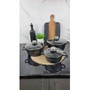 Набор кастрюль 6-пр. (1,5л 2,2л 3,2л) мрамор BN-298