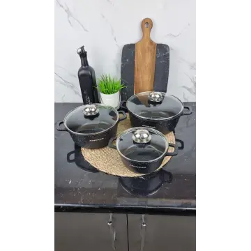 Набор кастрюль 6-пр. (1,5л 2,2л 3,2л) мрамор BN-298 2