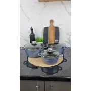 Набор кастрюль 6-пр. (1,5л 2,2л 3,2л) мрамор BN-299