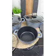 Набор кастрюль 6-пр. (1,5л 2,2л 3,2л) мрамор BN-299