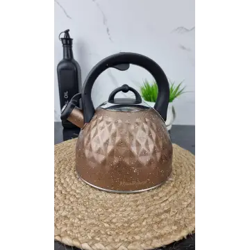 Чайник 3,0л со свистком нерж.сталь серый, черный, коричневый, бордо HR-770-3 ᐉ HR-770-3 - - класная цена в ProPosud