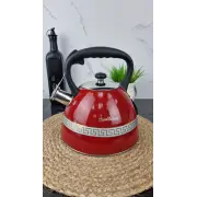 Чайник 3,0л со свистком нерж.сталь красный HR-739-14 ᐉ HR-739-14 - - класная цена в ProPosud