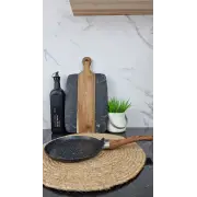 Сковорода для блинов 20см антипр.покрытие ручка под дерево мрамор BN-550 ᐉ BN-550 - - класная цена в ProPosud