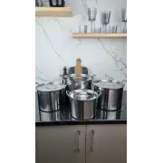 Набор кастрюль 8-пр. (7,5л 9,5л 13л 17л) нерж.сталь Stock Pot BN-289 ᐉ BN-289 - - класная цена в ProPosud