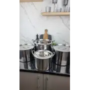 Набор кастрюль 8-пр. (7,5л 9,5л 13л 17л) нерж.сталь Stock Pot BN-289 ᐉ BN-289 - - класная цена в ProPosud