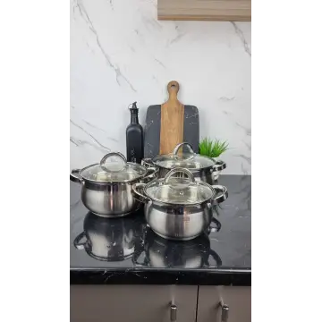 Набор кастрюль 6-пр. (2,1л 2,9л 3,9л) нерж.сталь BN-209 ᐉ BN-209 - - класная цена в ProPosud