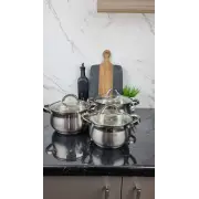 Набор кастрюль 6-пр. (2,1л 2,9л 3,9л) нерж.сталь BN-209 ᐉ BN-209 - - класная цена в ProPosud