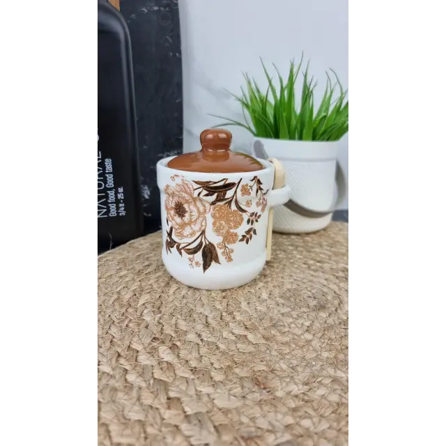 Роспись Банка для меда 400мл с деревянной ложкой 13*12см 700-04-19 ᐉ 700-04-19 - - класная цена в ProPosud