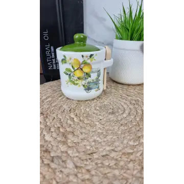 Лимоны Банка для меда 350мл с деревянной ложкой 700-04-22 ᐉ 700-04-22 - - класная цена в ProPosud