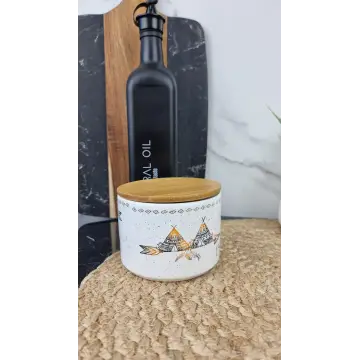 Boho style Ємність для сипучих 340мл бамбук кришка 6026-20 ᐉ 6026-20 - S&T - класная цена в ProPosud