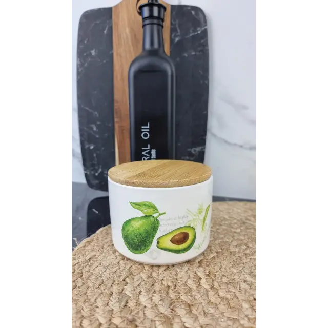 Авокадо Ємність 400мл для сипучих продуктів бамбук кришка 6026-21