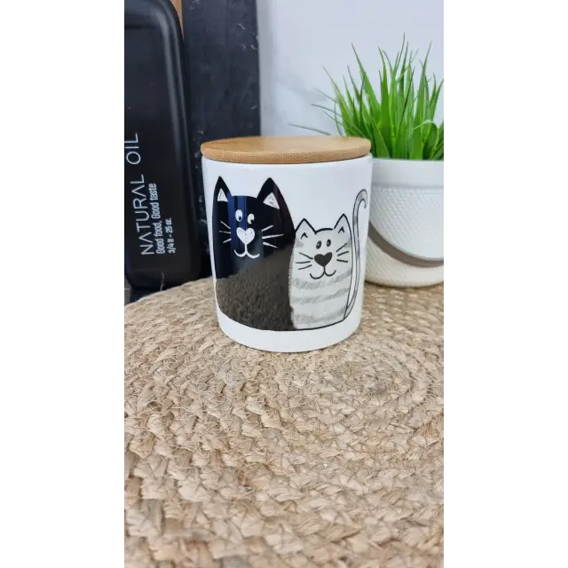 Мурчики Емкость 685мл для сыпучих продуктов бамбук. крышка 6027-19