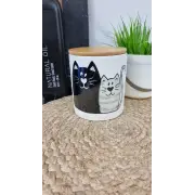 Мурчики Емкость 685мл для сыпучих продуктов бамбук. крышка 6027-19