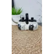 Мурчики Банка для спецій 2*300мл 16*9,5*11,5см з 2 ложками 6023-19 ᐉ 6023-19 - - класна ціна в ProPosud