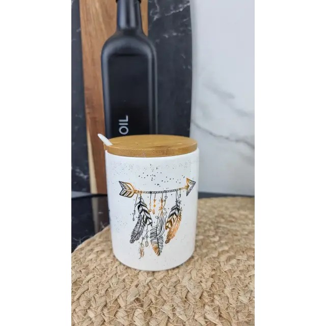 Boho style Сахарница 320мл с ложкой и бамбук. крышкой 6024-20 ᐉ 6024-20 - S&T - класная цена в ProPosud