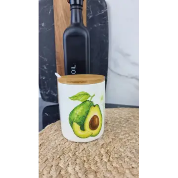 Авокадо Сахарница 360мл с ложкой и бамбук крышкой 6024-21 ᐉ 6024-21 - S&T - класная цена в ProPosud