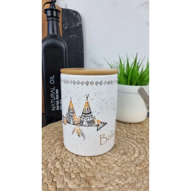 Boho style Емкость для сыпучих 740мл бамбук крышка 6028-20 ᐉ 6028-20 - S&T - класная цена в ProPosud