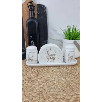 Boho style Набор для соли и перца с салфетницей на керам. подставке 6912-20 ᐉ 6912-20 - S&T - класная цена в ProPosud