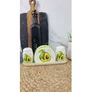 Авокадо Набор для соли и перца с салфетницей на керам. подставке 6912-21 ᐉ 6912-21 - S&T - класная цена в ProPosud