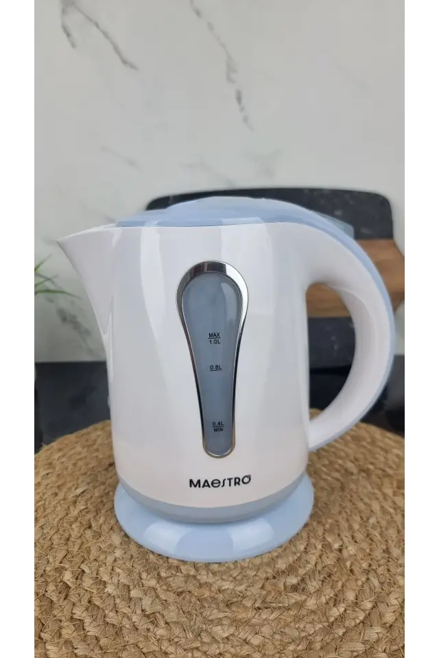 Електрочайник 1,0л 1000Вт пластик Blue MR-028 ᐉ MR-028 Blue - - класна ціна в ProPosud