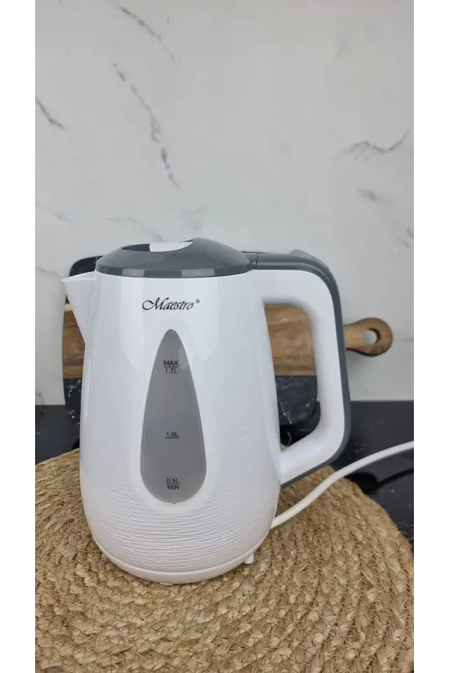 Електрочайник 1,7л 2200Вт пластик Grey MR-031 ᐉ MR-031 Grey - - класна ціна в ProPosud
