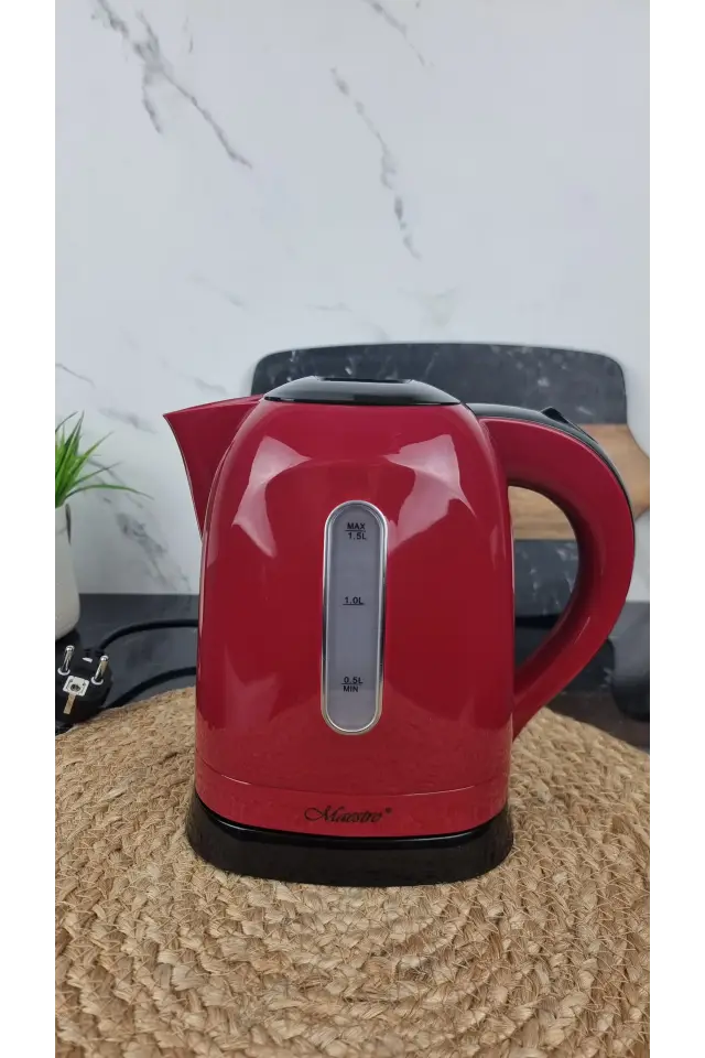 Электрочайник 1,5л 2200Вт пластик Red MR-034 ᐉ MR-034 Red - - класная цена в ProPosud