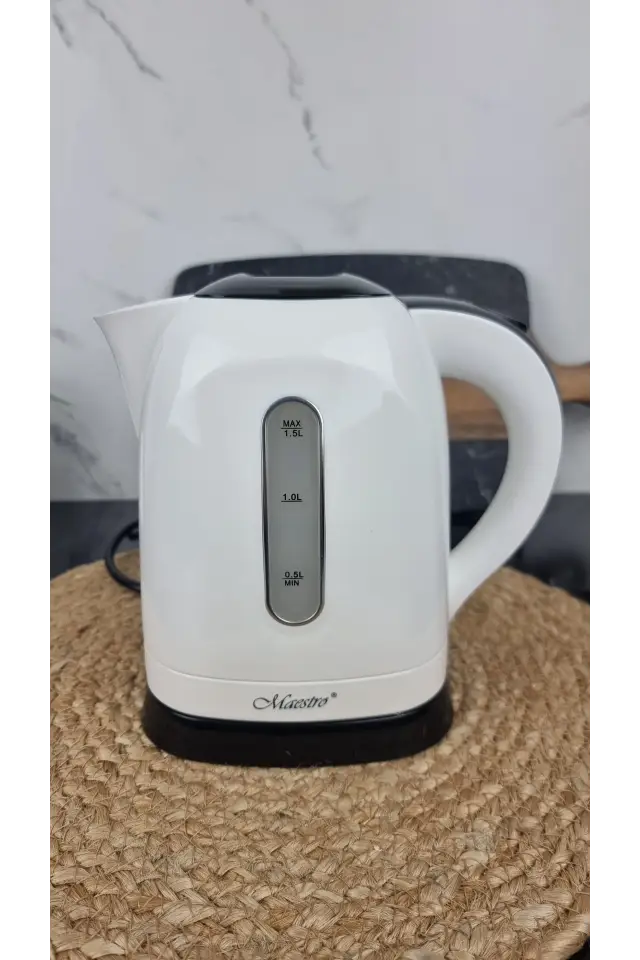 Электрочайник 1,5л 2200Вт пластик White MR-034 ᐉ MR-034 White - - класная цена в ProPosud