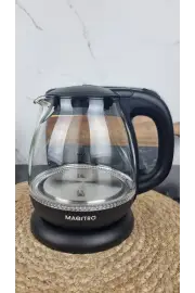 Электрочайник 1,0л 1100Вт стекло Black MR-055 ᐉ MR-055 Black - - класная цена в ProPosud