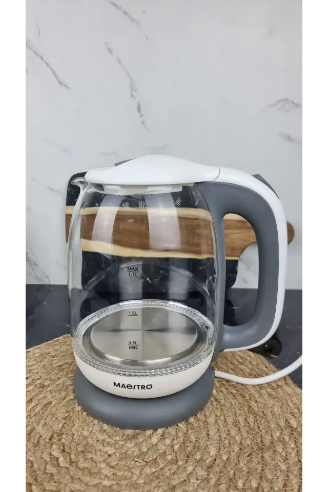 Электрочайник 1,7л 2000Вт стекло Grey MR-056 ᐉ MR-056 Grey - - класная цена в ProPosud
