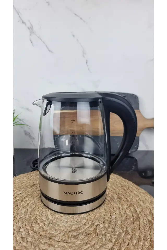 Електрочайник 1,2л 1630Вт скло Black MR-062 ᐉ MR-062 Black - - класна ціна в ProPosud