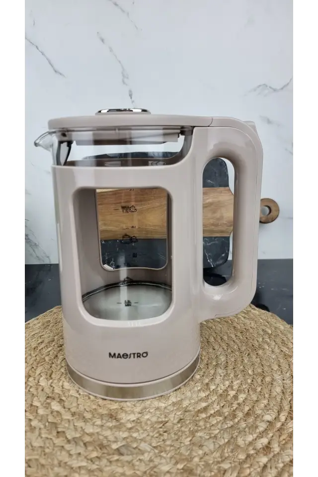 Электрочайник 1,7л 2200Вт стекло Beige MR-065 ᐉ MR-065 Beige - - класная цена в ProPosud