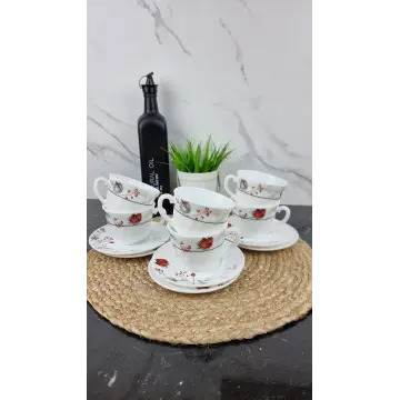Набір чайний 12-пр. 190мл бл.14см Червона троянда 30055-202303