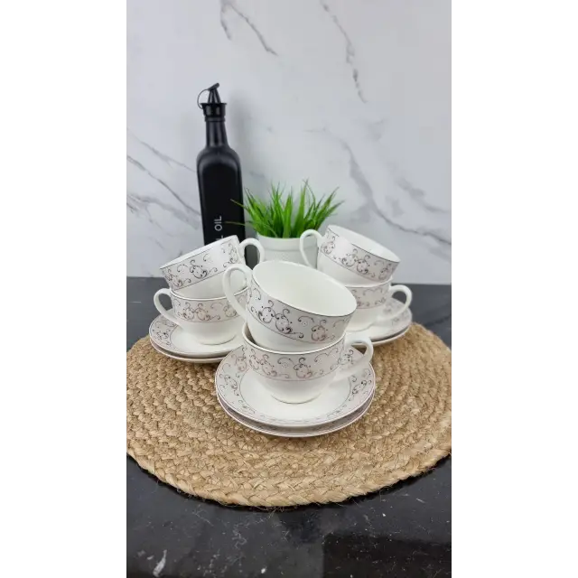 Набір чайний 12-пр. 280мл бл.15см порцел. Констація 1753-2 ᐉ 1753-2 - - класна ціна в ProPosud