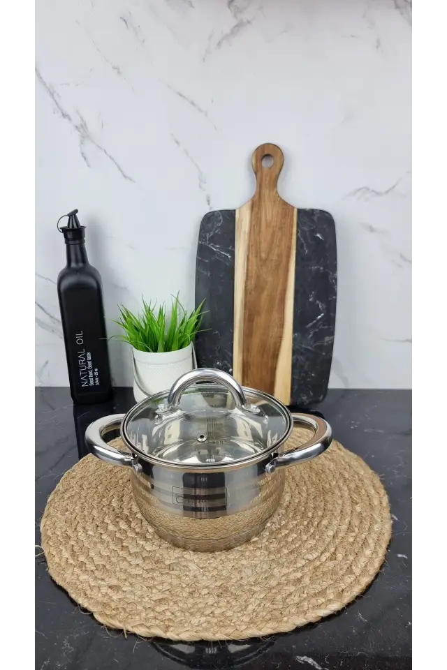 Каструля 2,1л нерж.сталь скл.кришка Basic MR-3513-16 ᐉ MR-3513-16 - - класная цена в ProPosud