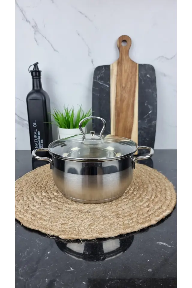 Кастрюля 1,9л нерж.сталь стекл.крышка MR-3508-18 ᐉ MR-3508-18 - - класная цена в ProPosud