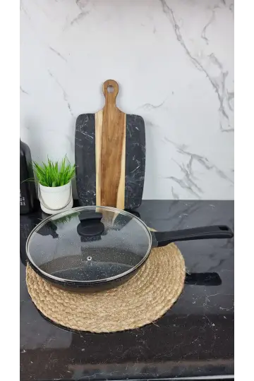 Сковорідка 24см антипр.покриття скл.кришка індукція Granite Cast MR-1225-24 ᐉ MR-1225-24 - - класная цена в ProPosud 2