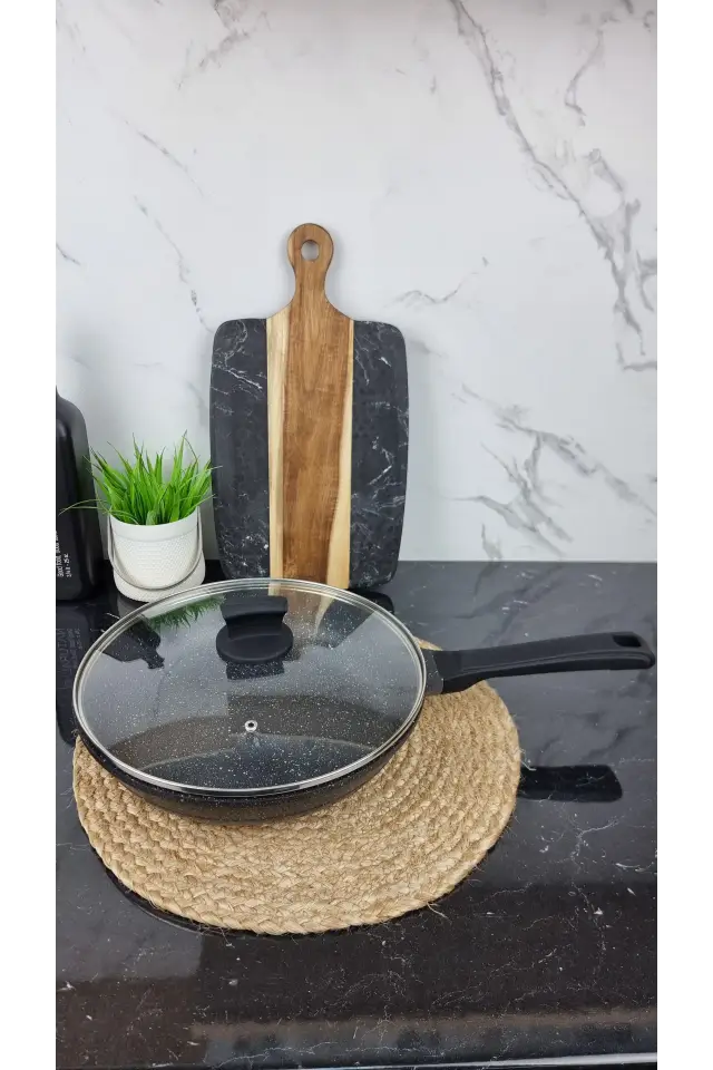 Сковорідка 24см антипр.покриття скл.кришка індукція Granite Cast MR-1225-24 ᐉ MR-1225-24 - - класная цена в ProPosud