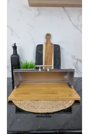 Хлебница 39*28*14,5см дерев. основа кр.пластик MR-1670S ᐉ MR-1670S - - класная цена в ProPosud